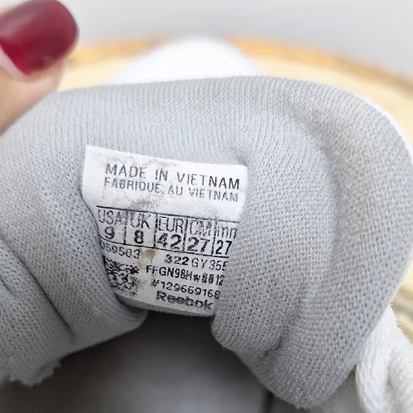 Reebok Men's Classic Leather Sneaker White Sz 9 - Picture 6 of 7